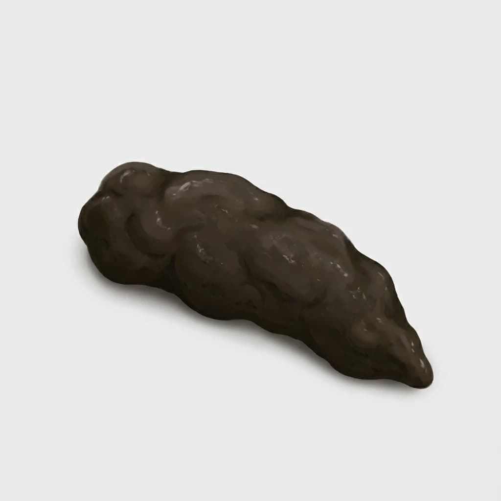 Reference illustration: black, tarry, sticky stool