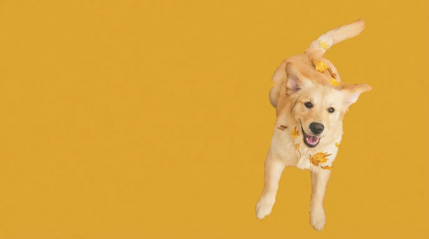 Healthy dog enjoying a calm yard