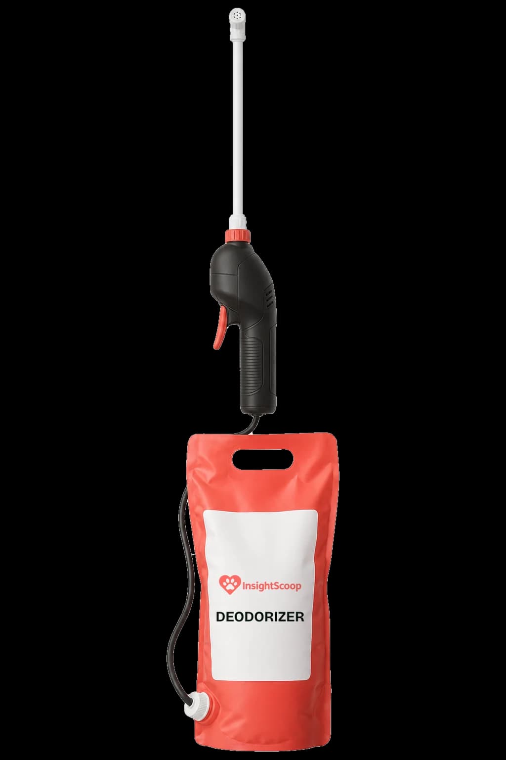 Coral InsightScoop deodorizer sprayer with a cordless wand and shoulder strap